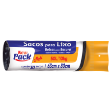 SACO DE LIXO ROOL AZUL 50L - NEWPACK 